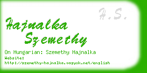 hajnalka szemethy business card